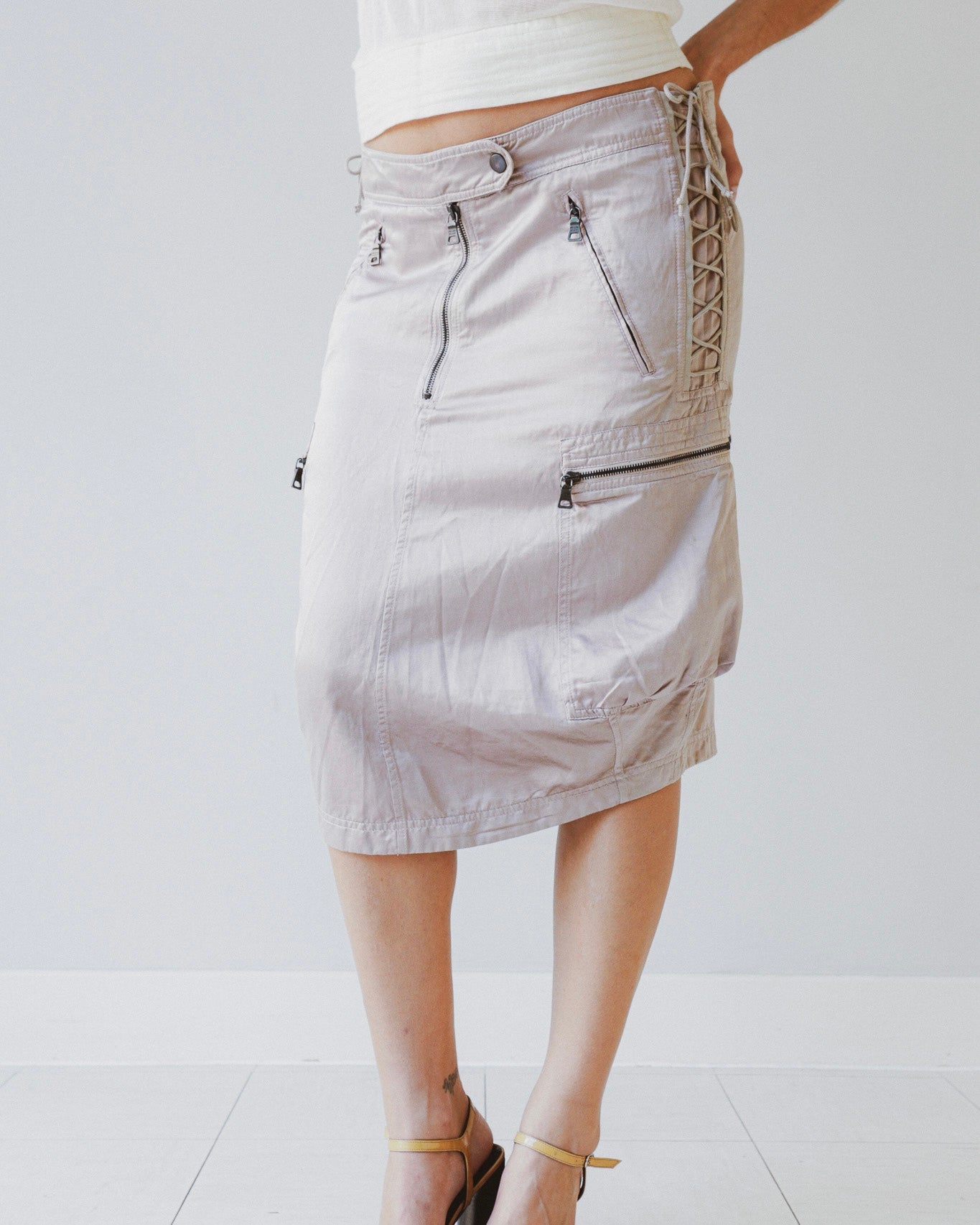 Prada S/S 2003 laced skirt