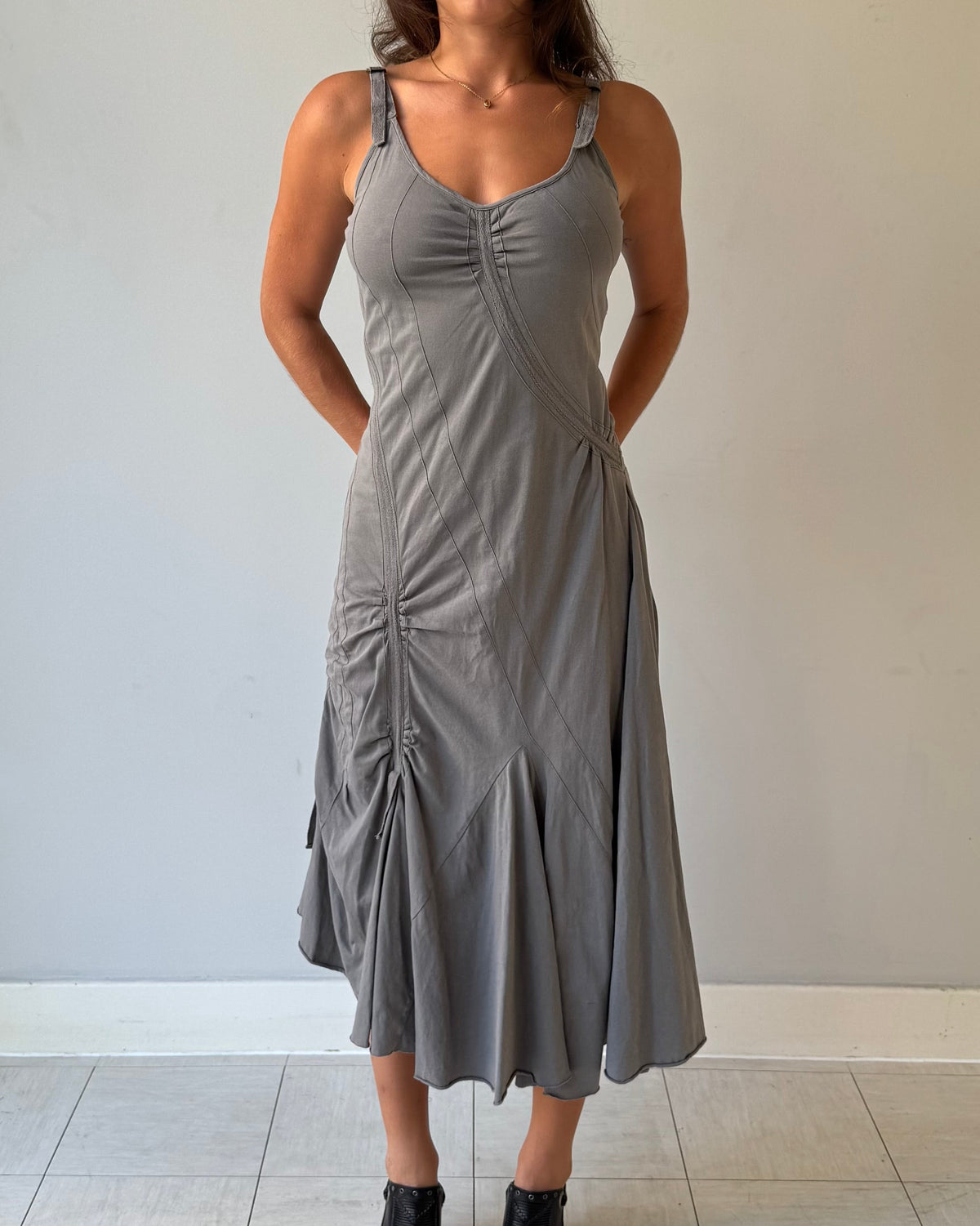 Belgian vintage gathered dress