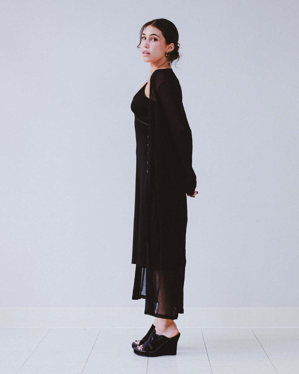 Plein Sud mesh longline cardigan