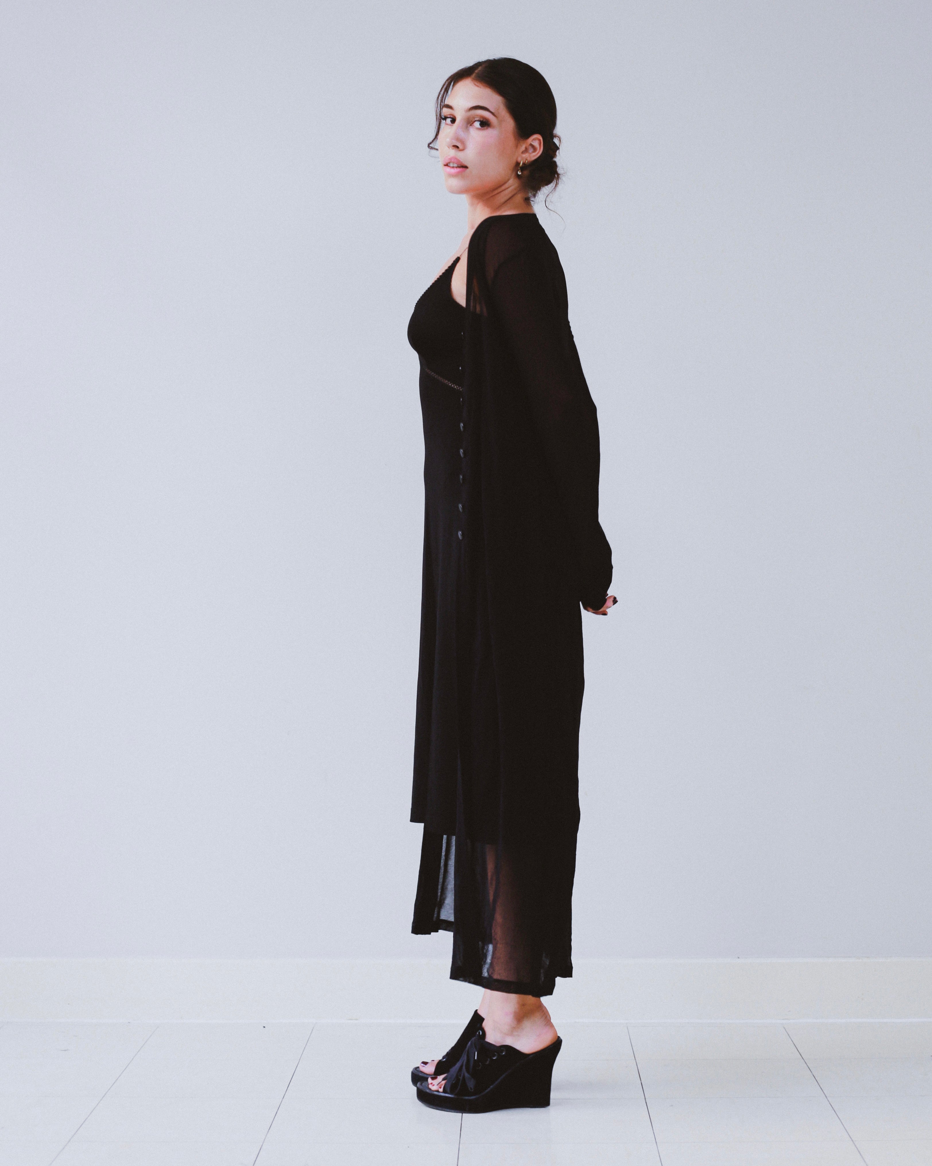 Plein Sud mesh longline cardigan