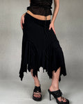 French vintage spiked jersey skirt