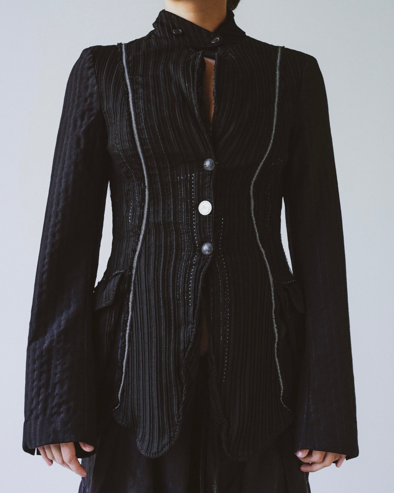 Marithé + François Girbaud pleated jacket