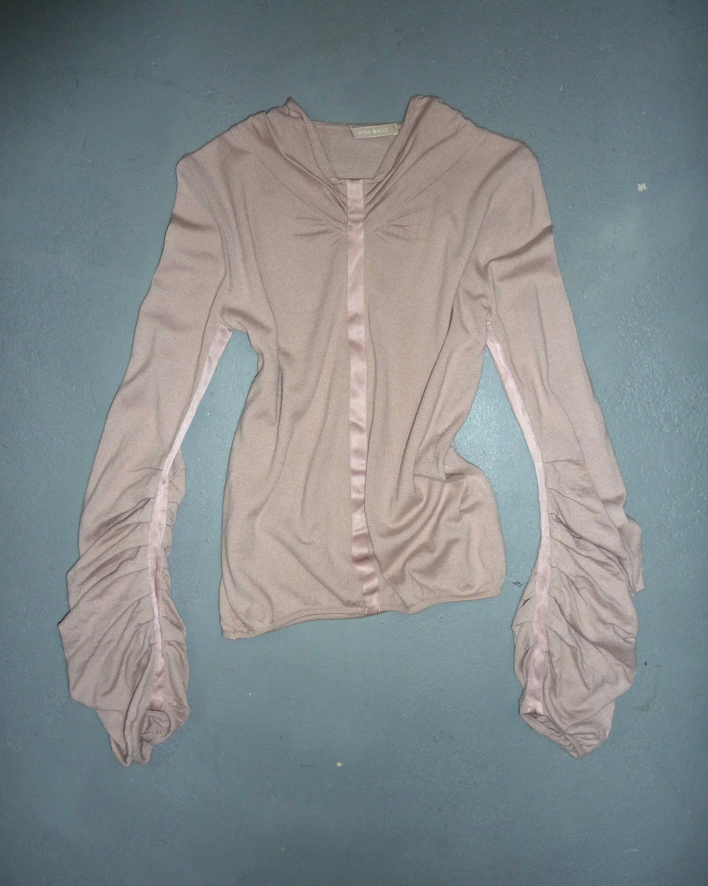 Nina Ricci hitched sleeve cashmere top