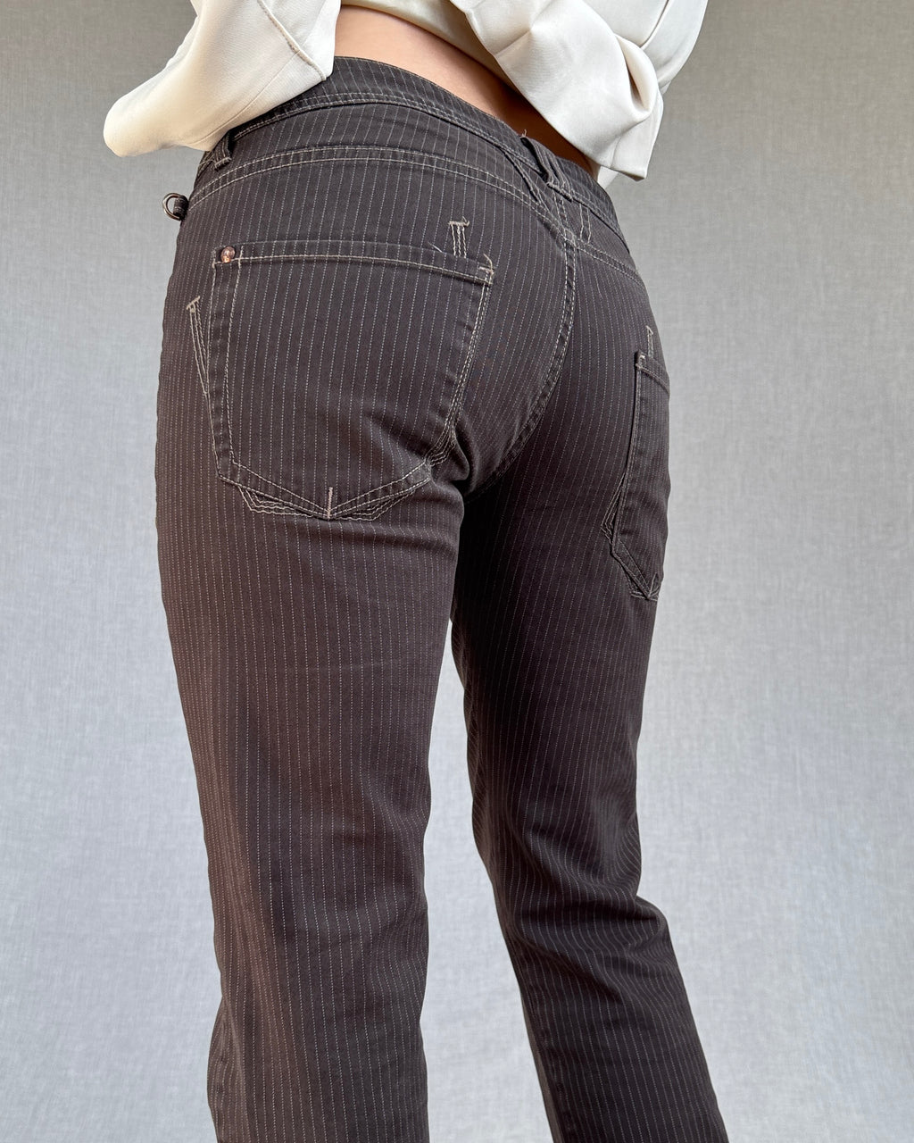 Marithé + François Girbaud pinstripe jeans
