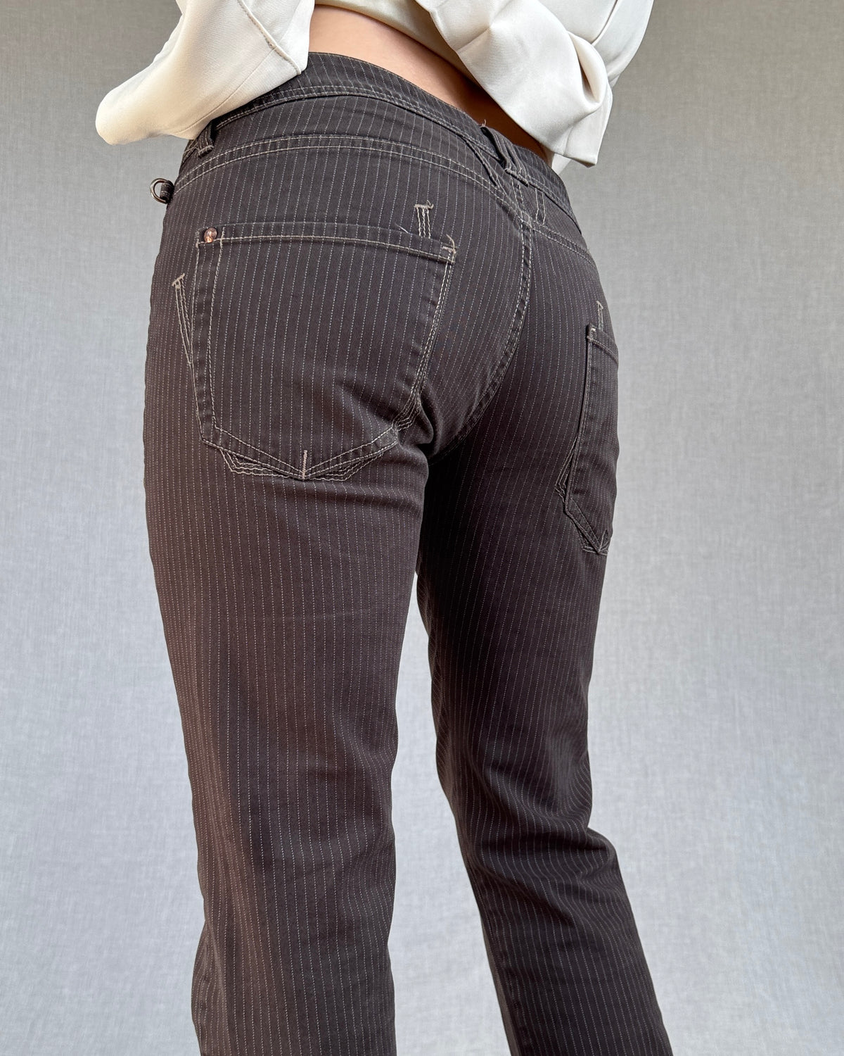 Marithé + François Girbaud pinstripe jeans