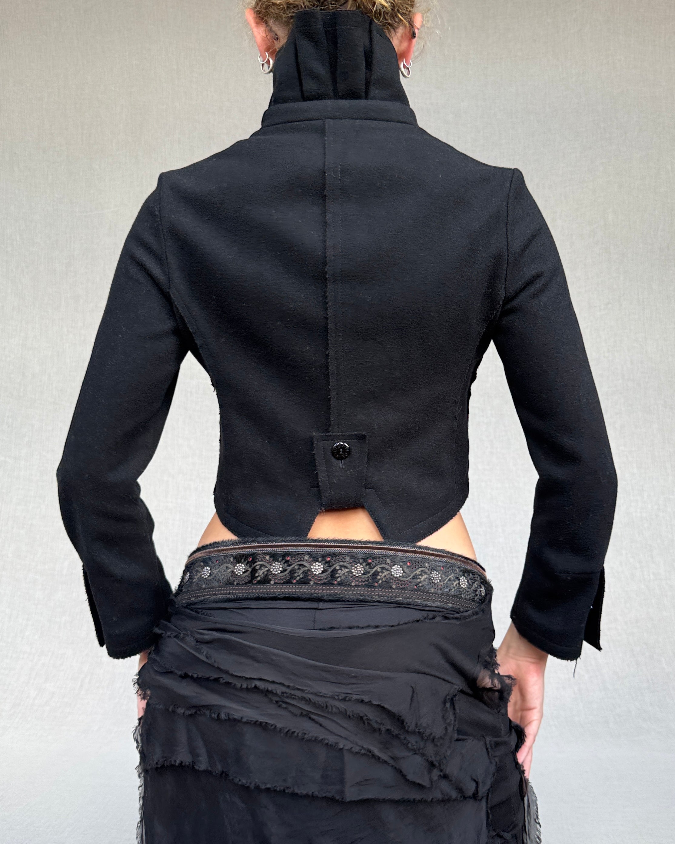 Patrizia Pepe boiled wool cropped jacket