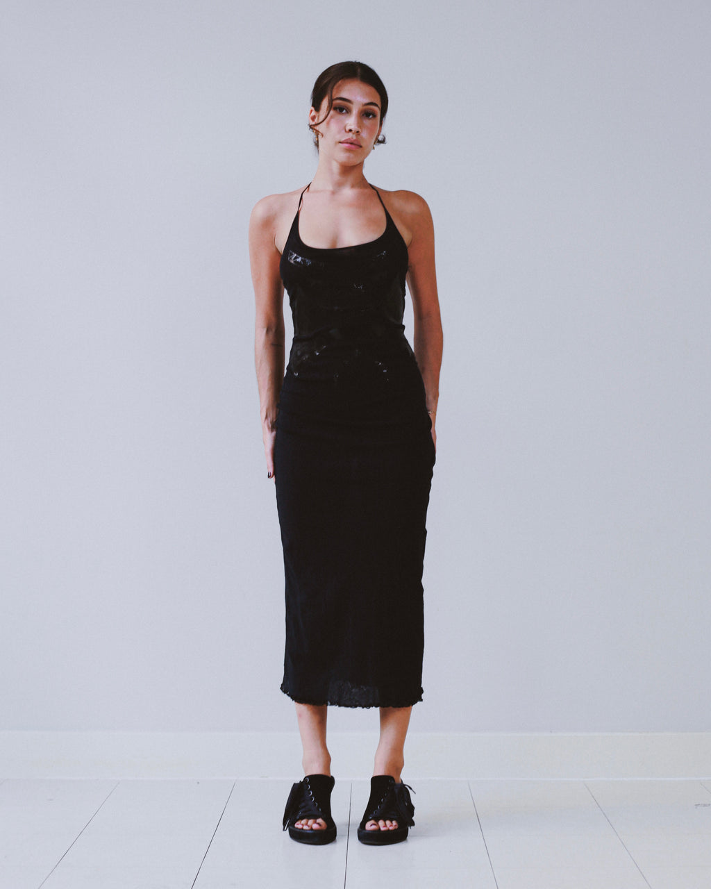 Plein Sud mesh halter dress