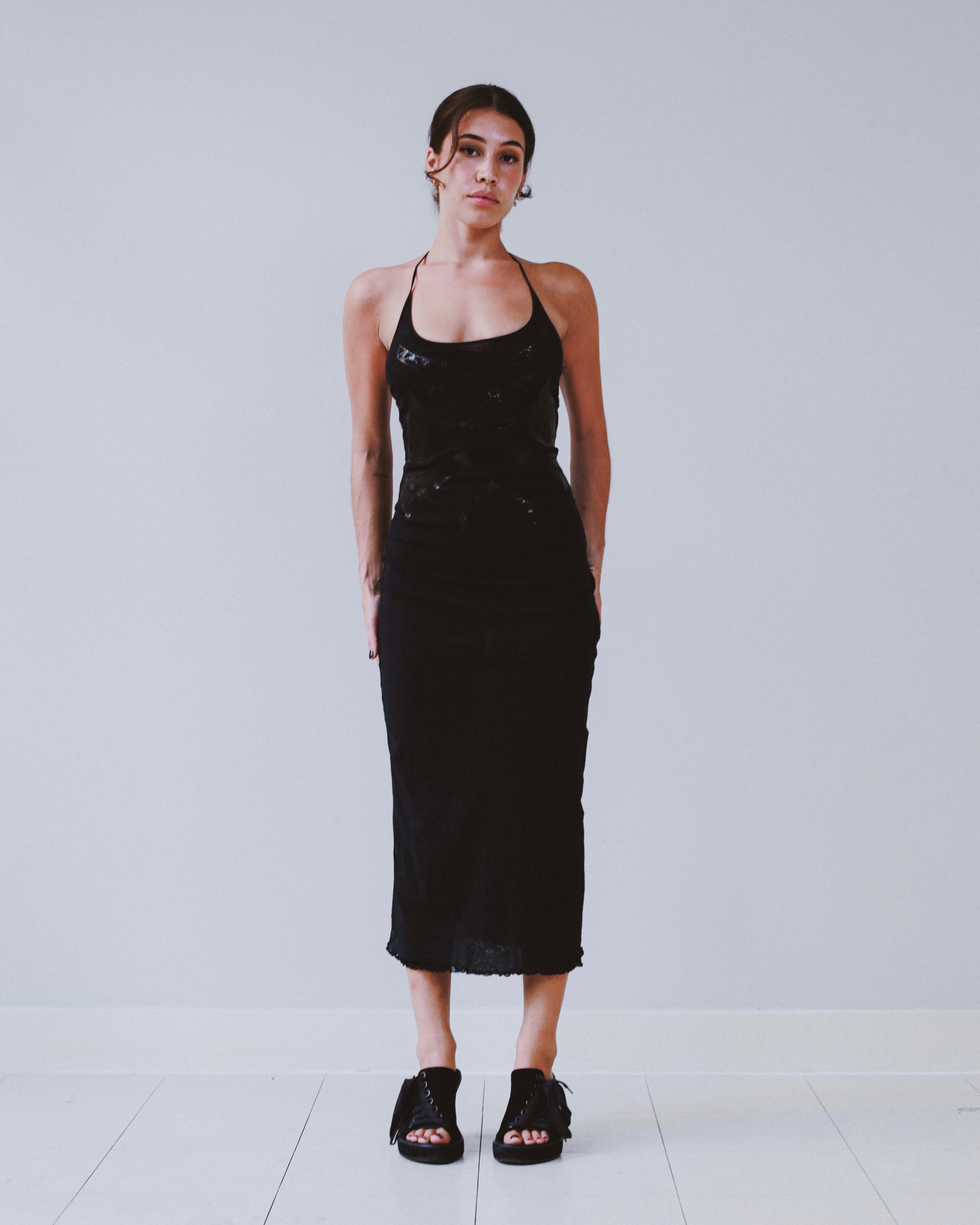 Plein Sud mesh halter dress
