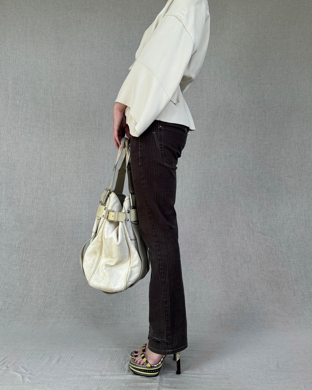 Marithé + François Girbaud pinstripe jeans