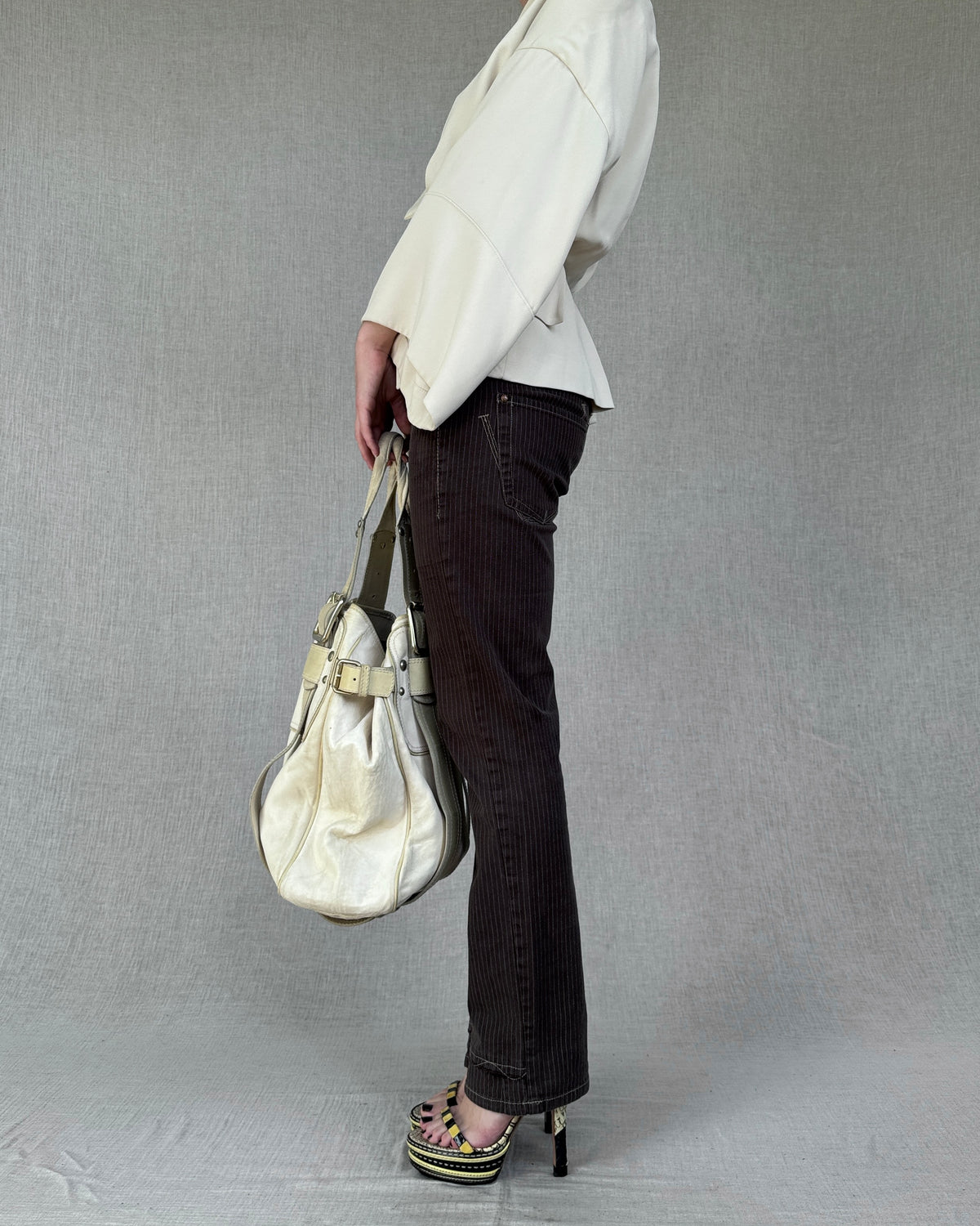 Marithé + François Girbaud pinstripe jeans