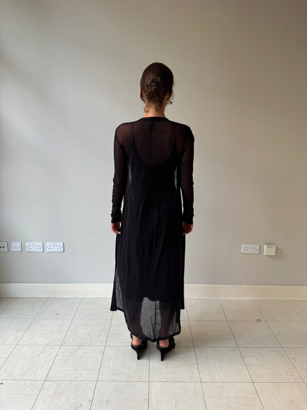 Plein Sud mesh longline cardigan