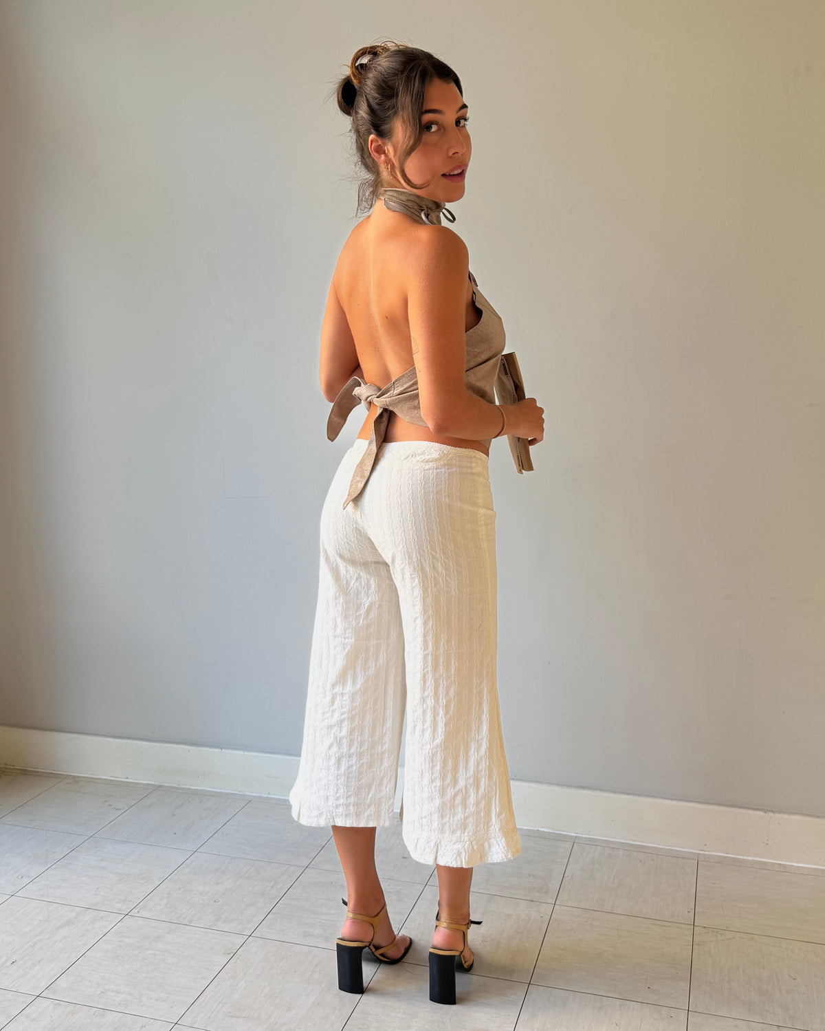 Custo Barcelona dropped wide leg trousers