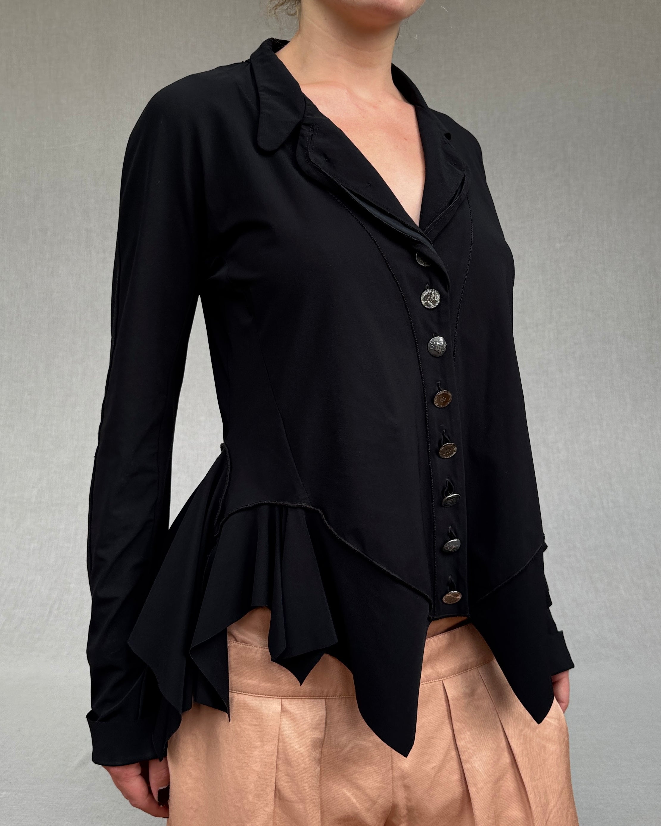 Marithé + François Girbaud peplum blouse