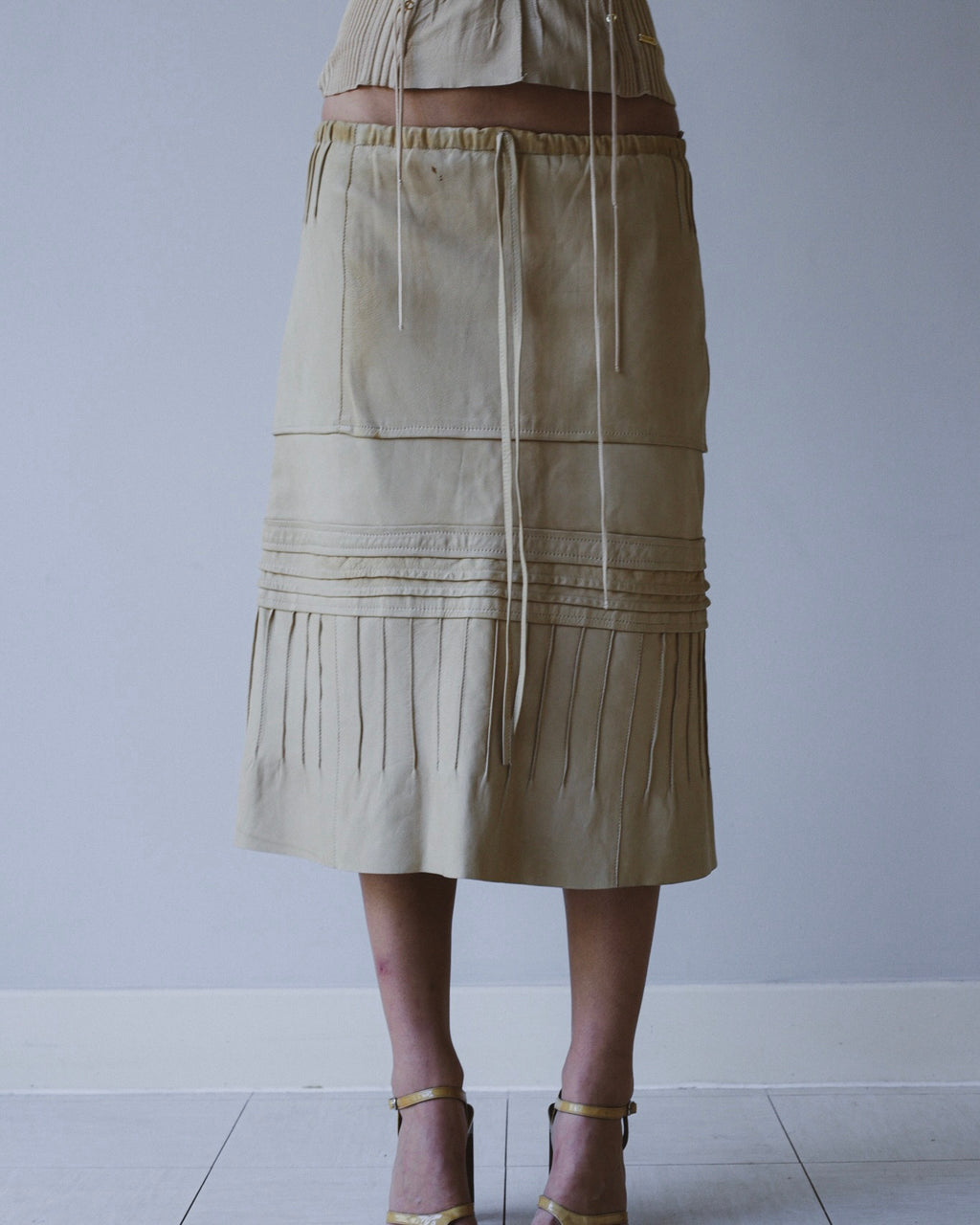 Moschino leather skirt