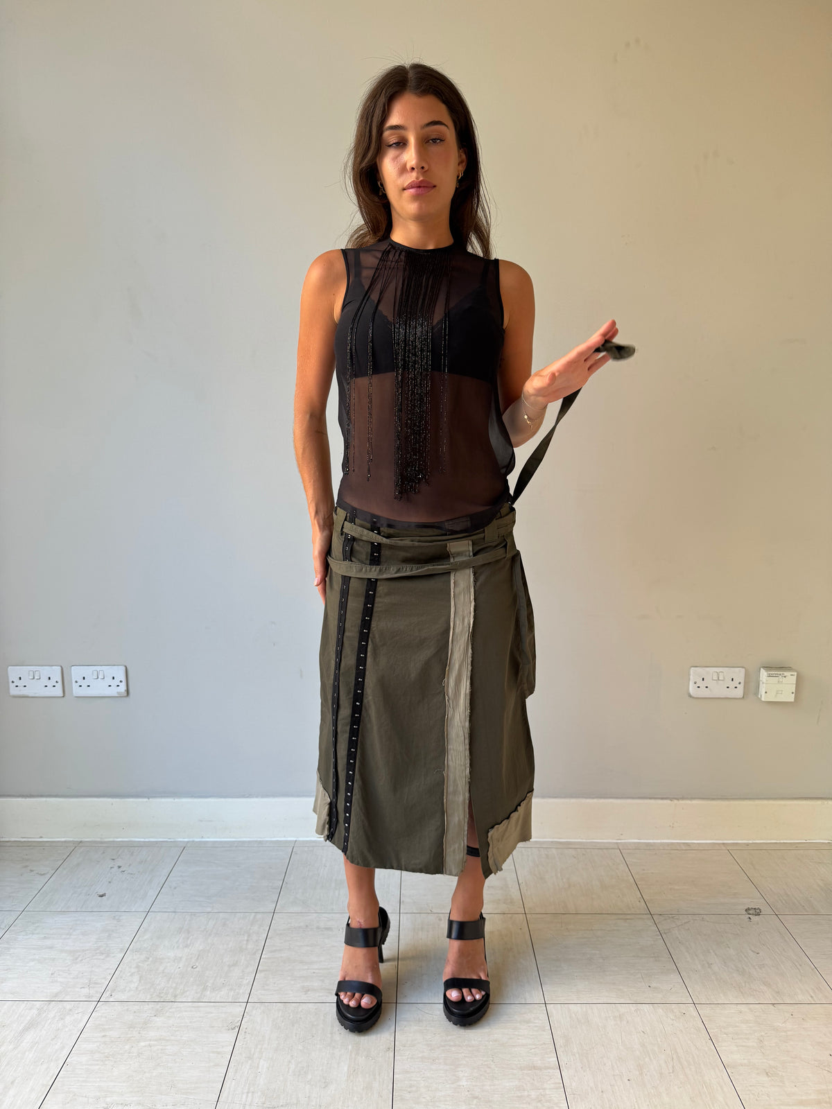 Plein Sud beaded fringe top