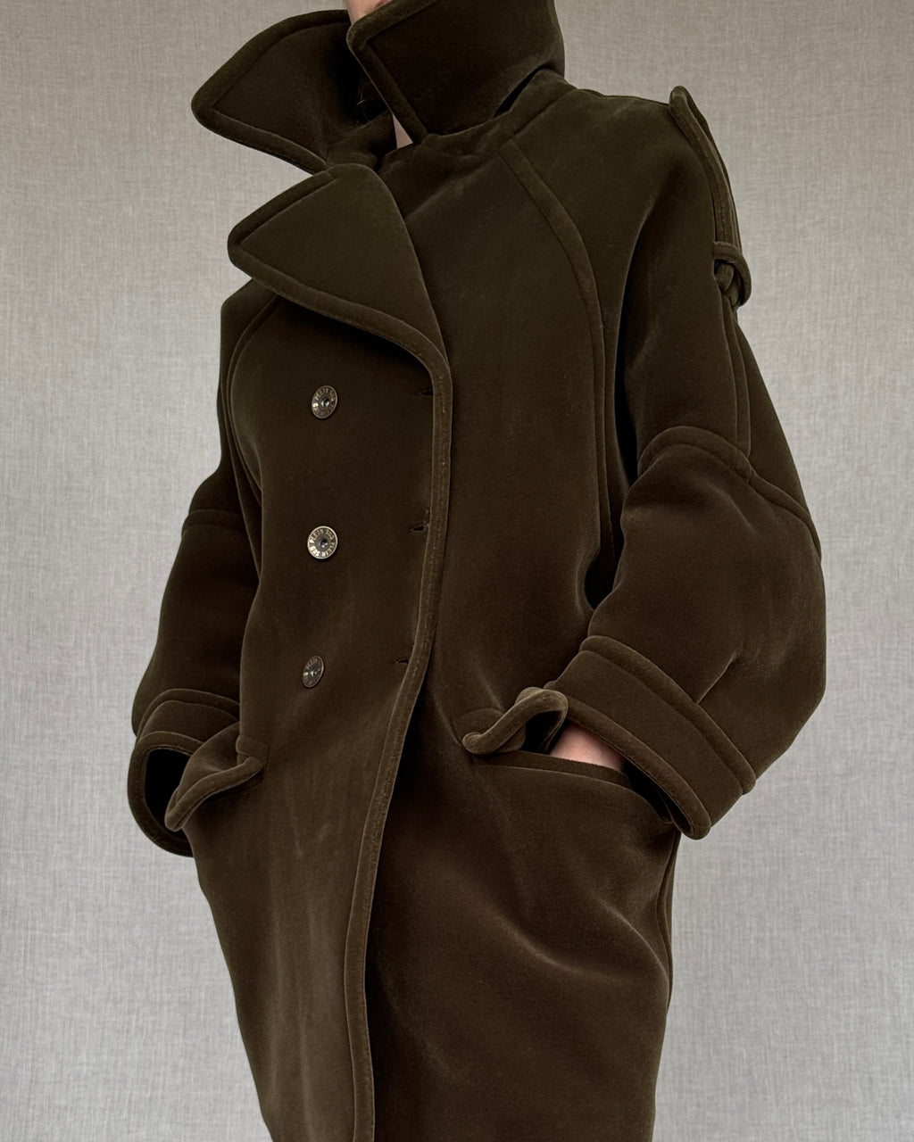 Plein Sud velvet millitary coat