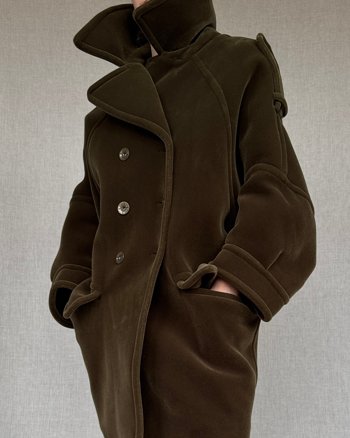 Plein Sud velvet millitary coat