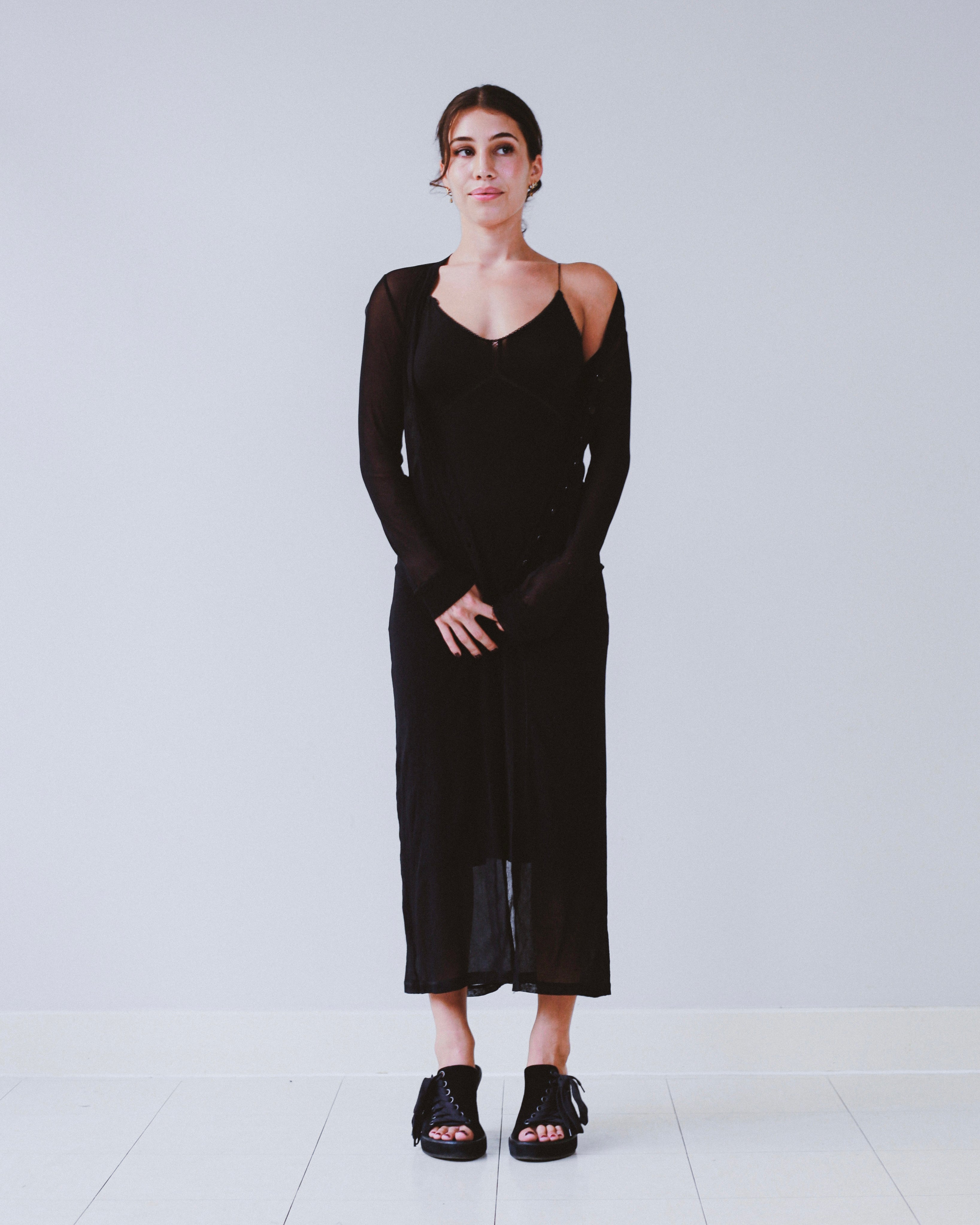 Plein Sud mesh longline cardigan