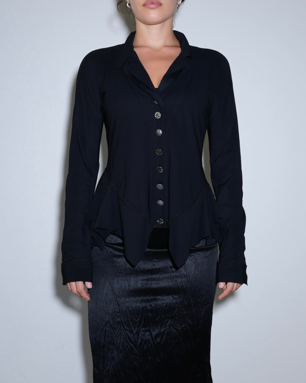 Marithé + François Girbaud peplum blouse