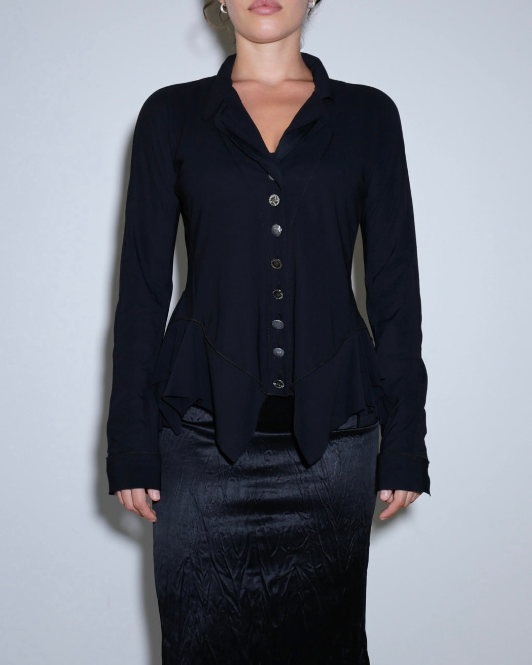 Marithé + François Girbaud peplum blouse