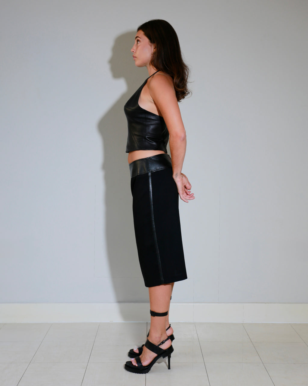 Plein Sud leather halter top