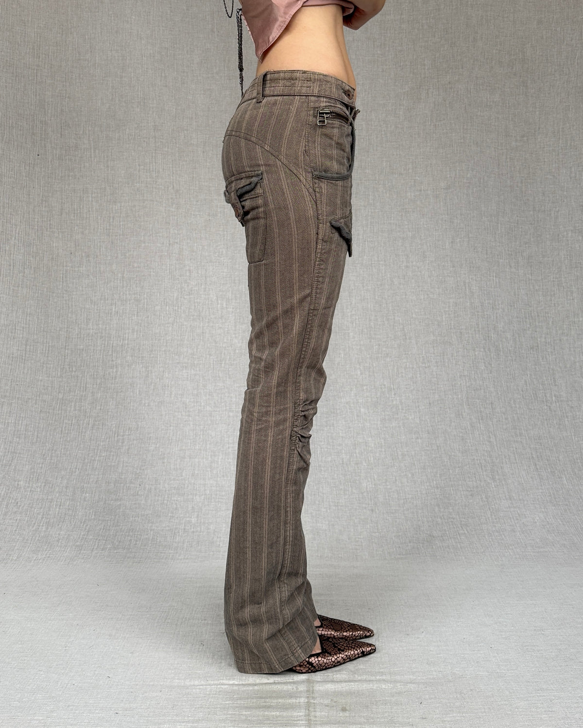 Desigual striped cargo trousers