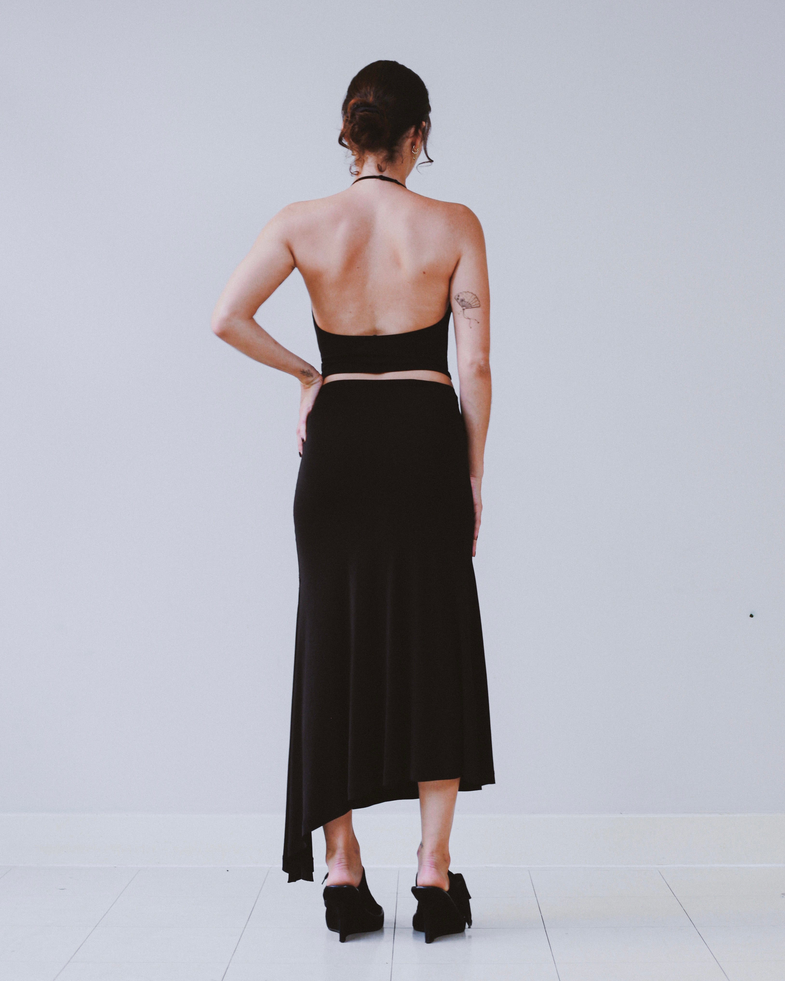 Plain Sud top and skirt set