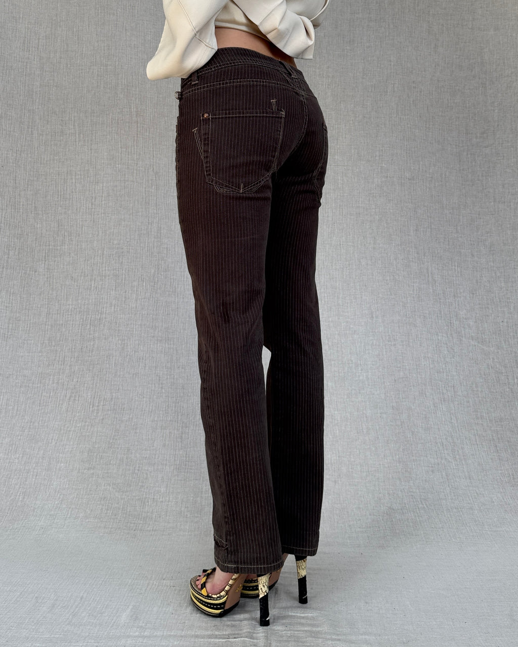 Marithé + François Girbaud pinstripe jeans
