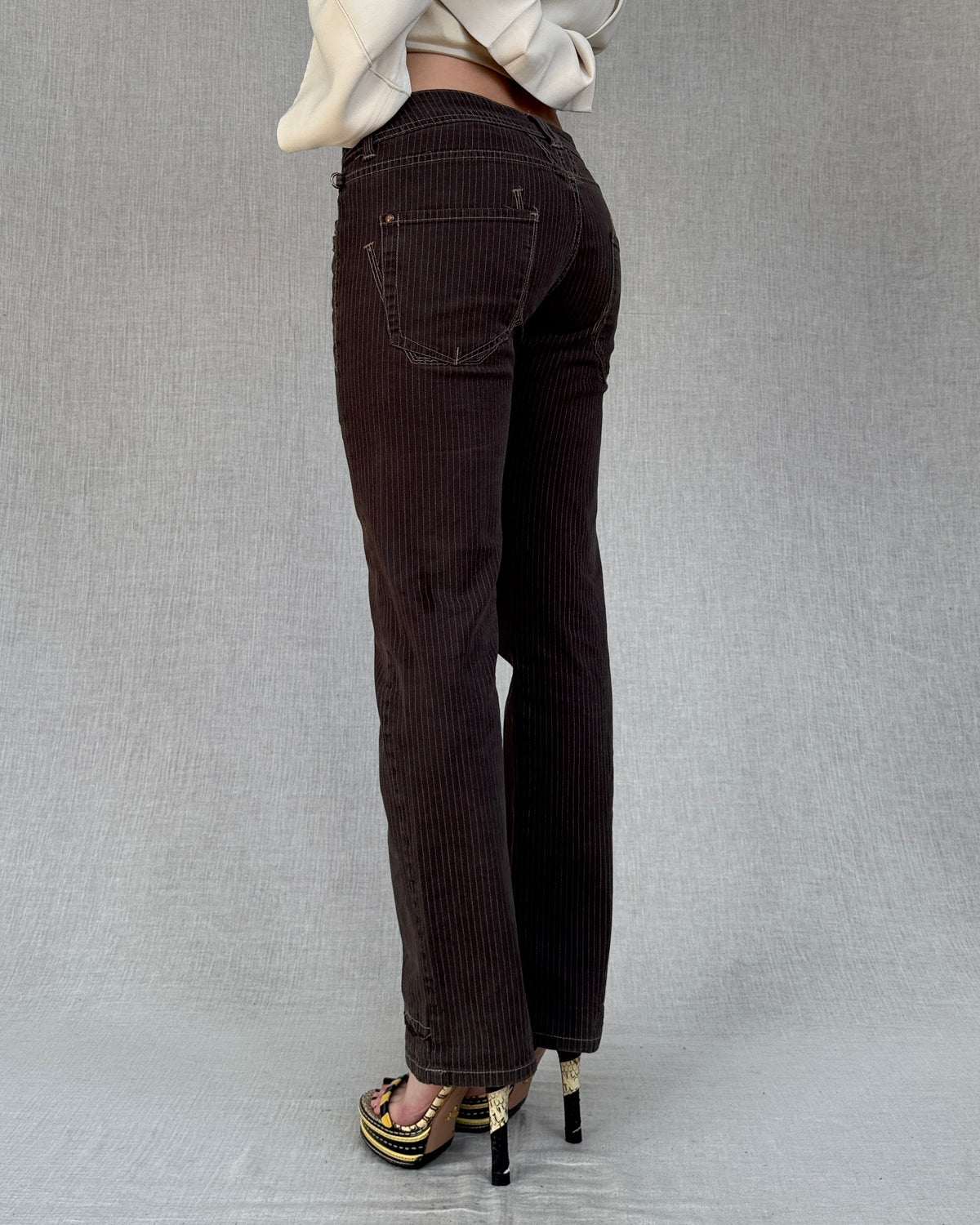 Marithé + François Girbaud pinstripe jeans