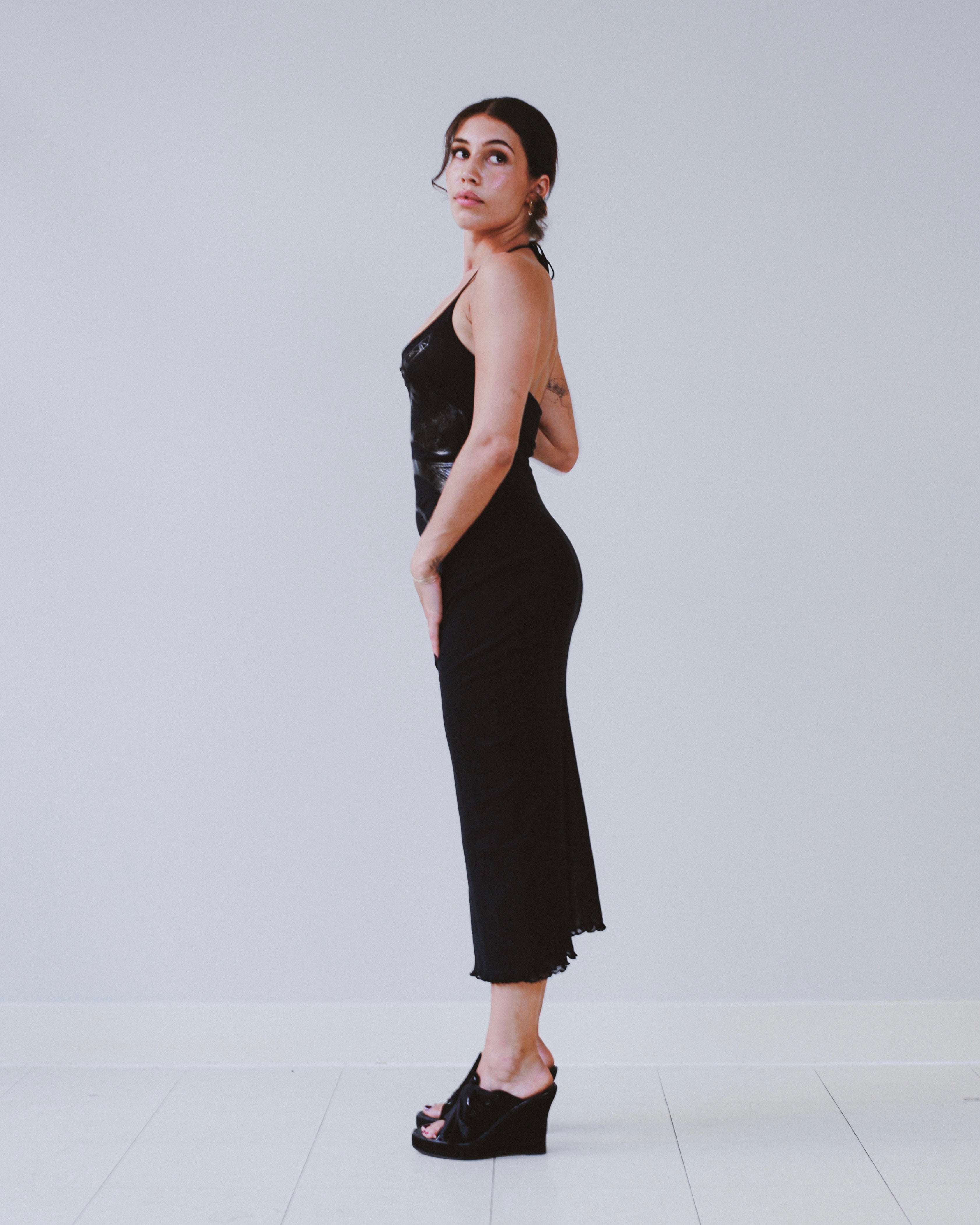 Plein Sud mesh halter dress