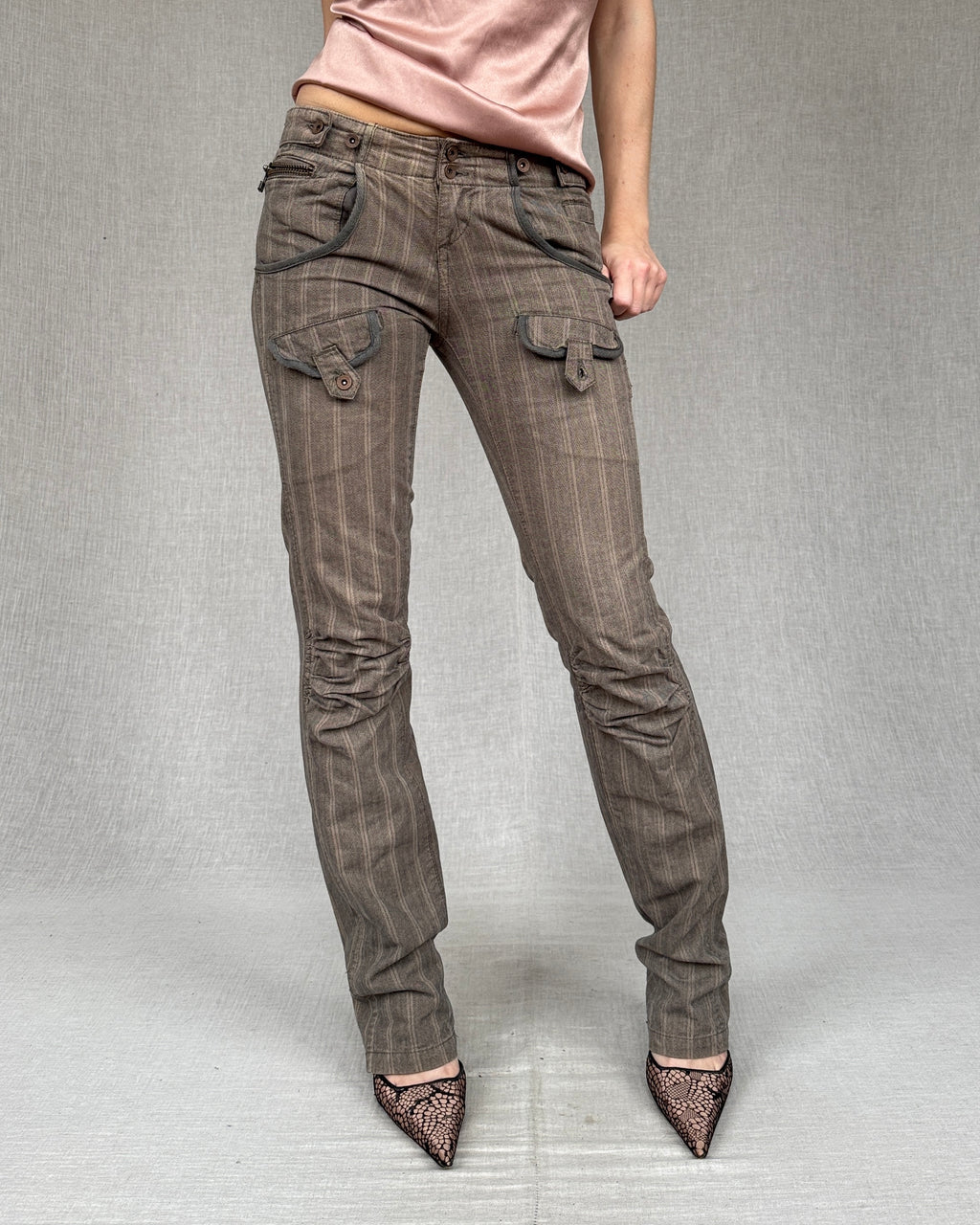 Desigual striped cargo trousers