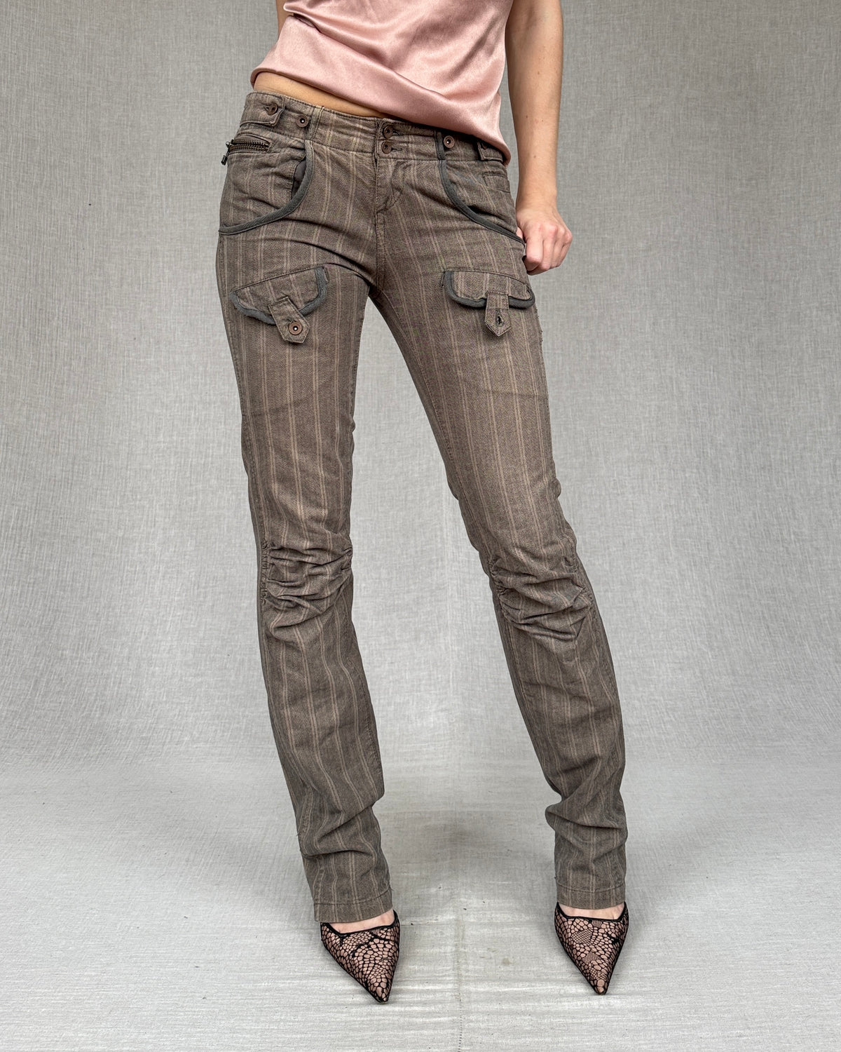 Desigual striped cargo trousers