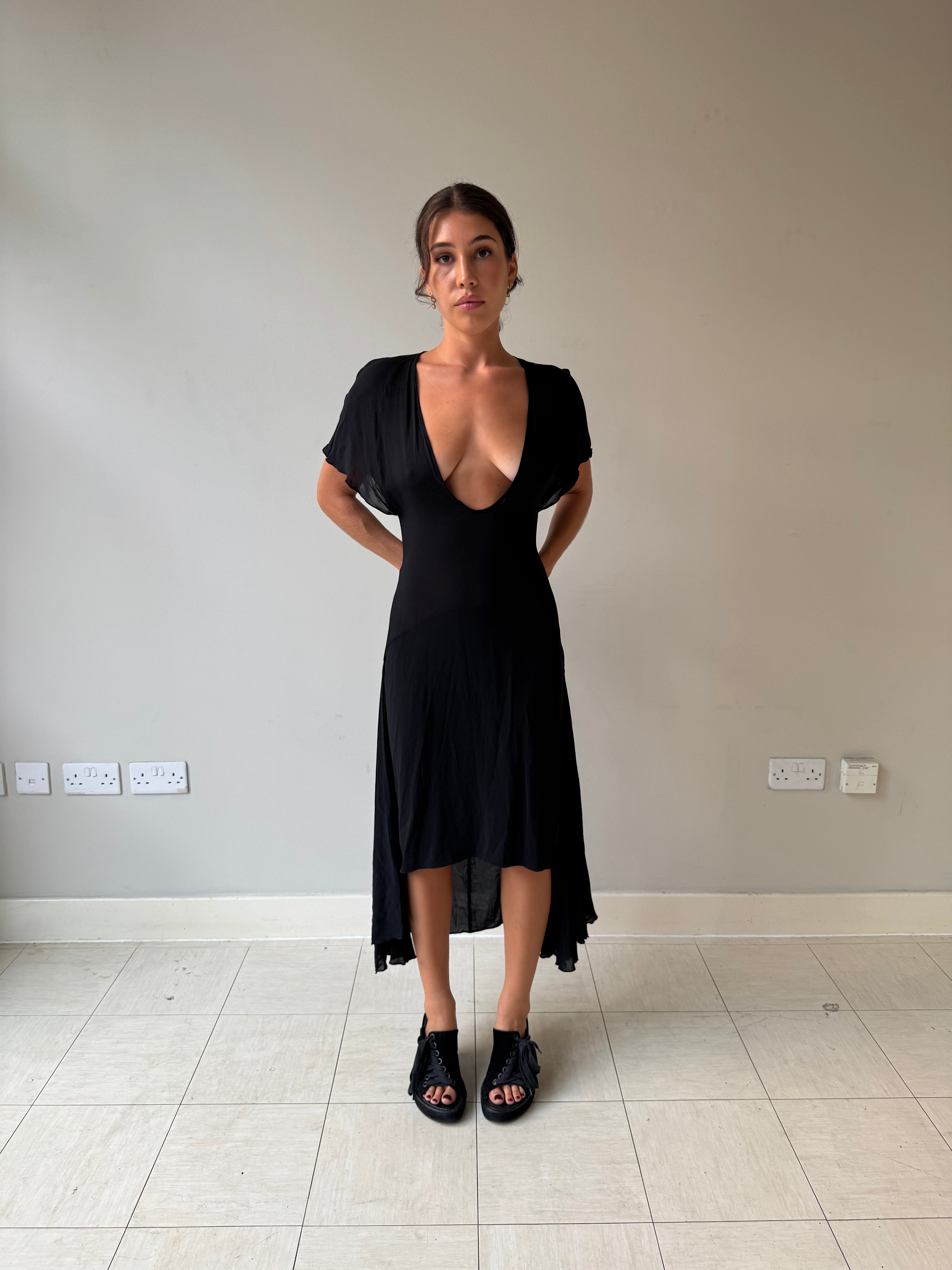 Plein Sud sheer cape dress