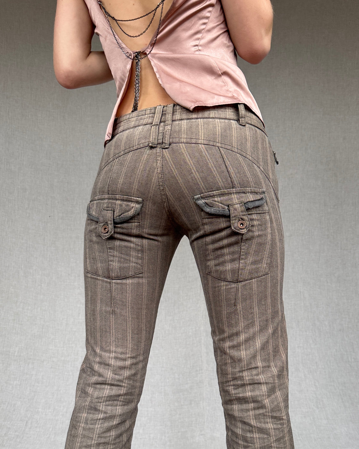 Desigual striped cargo trousers