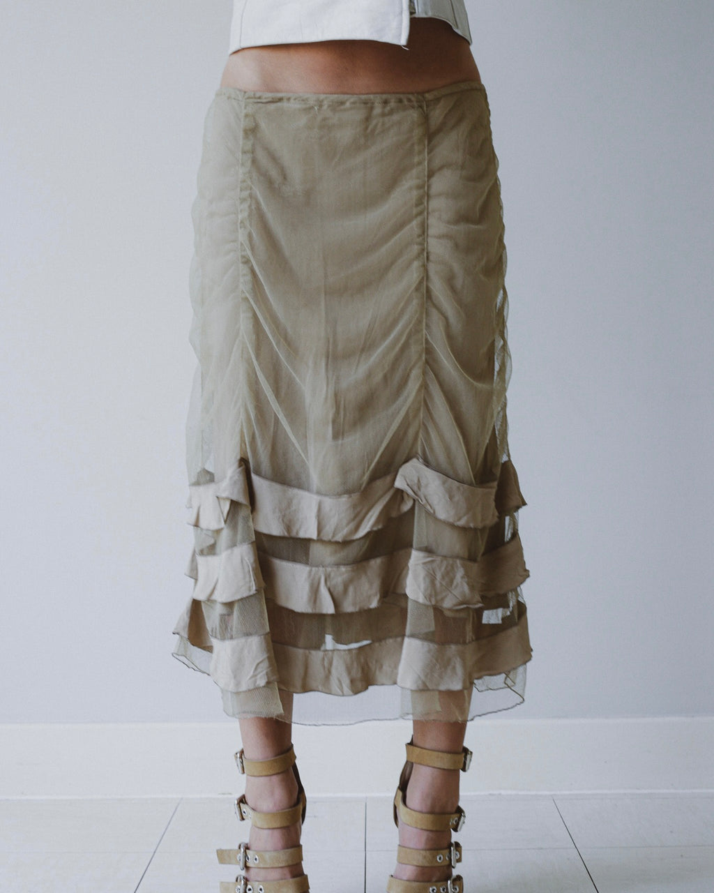 Sonia Rykiel tiered mesh skirt