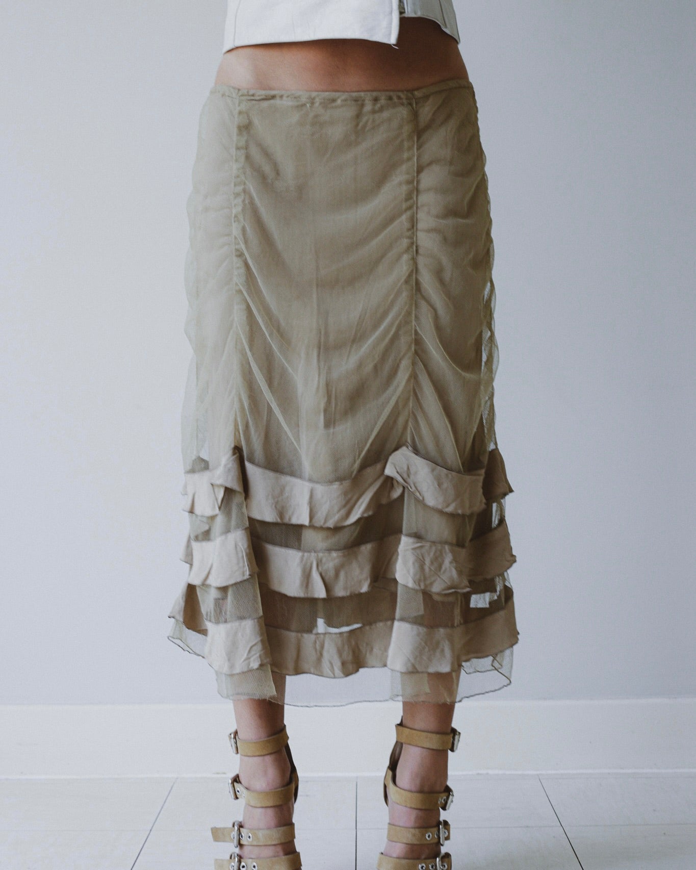 Sonia Rykiel tiered mesh skirt