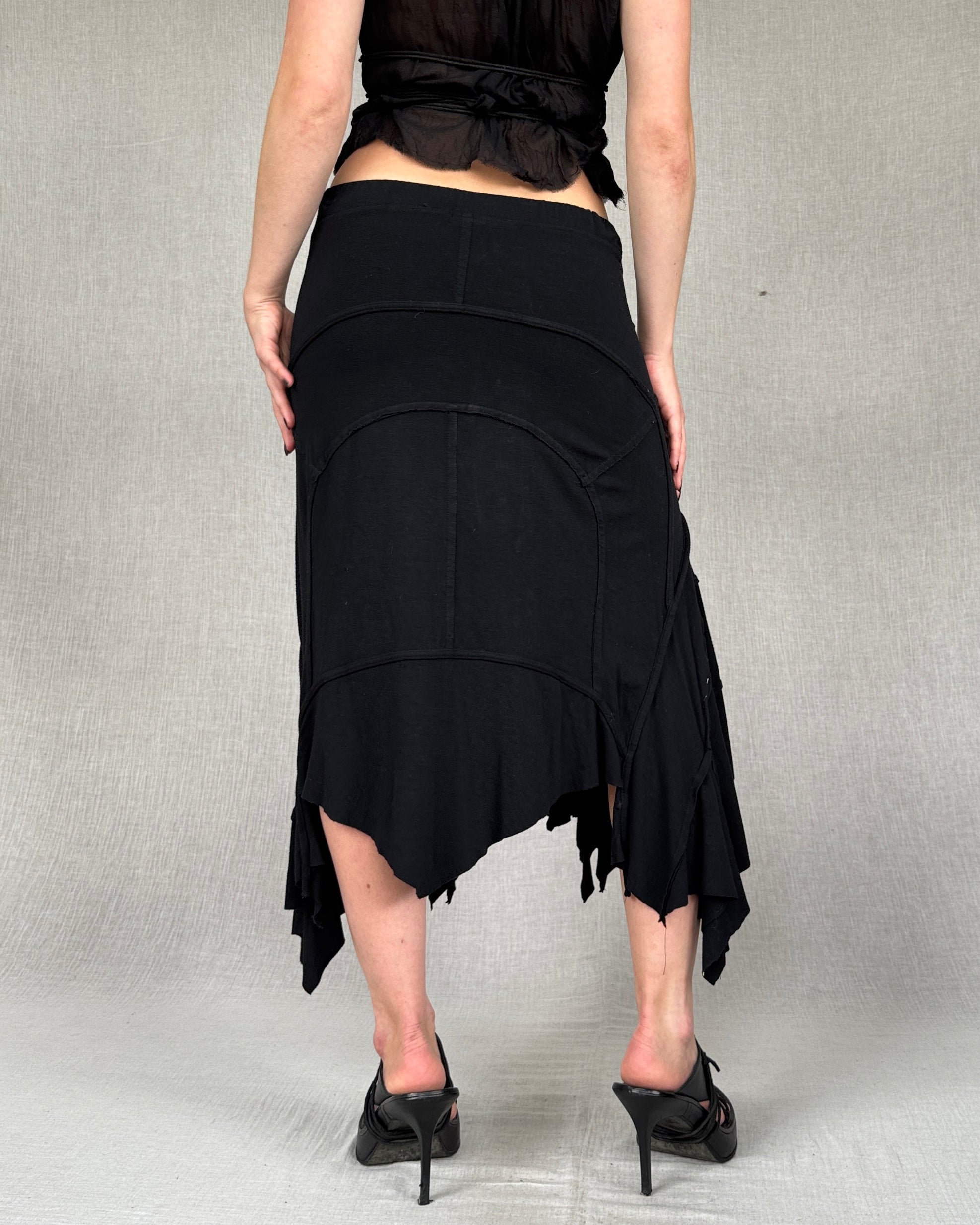 French vintage spiked jersey skirt