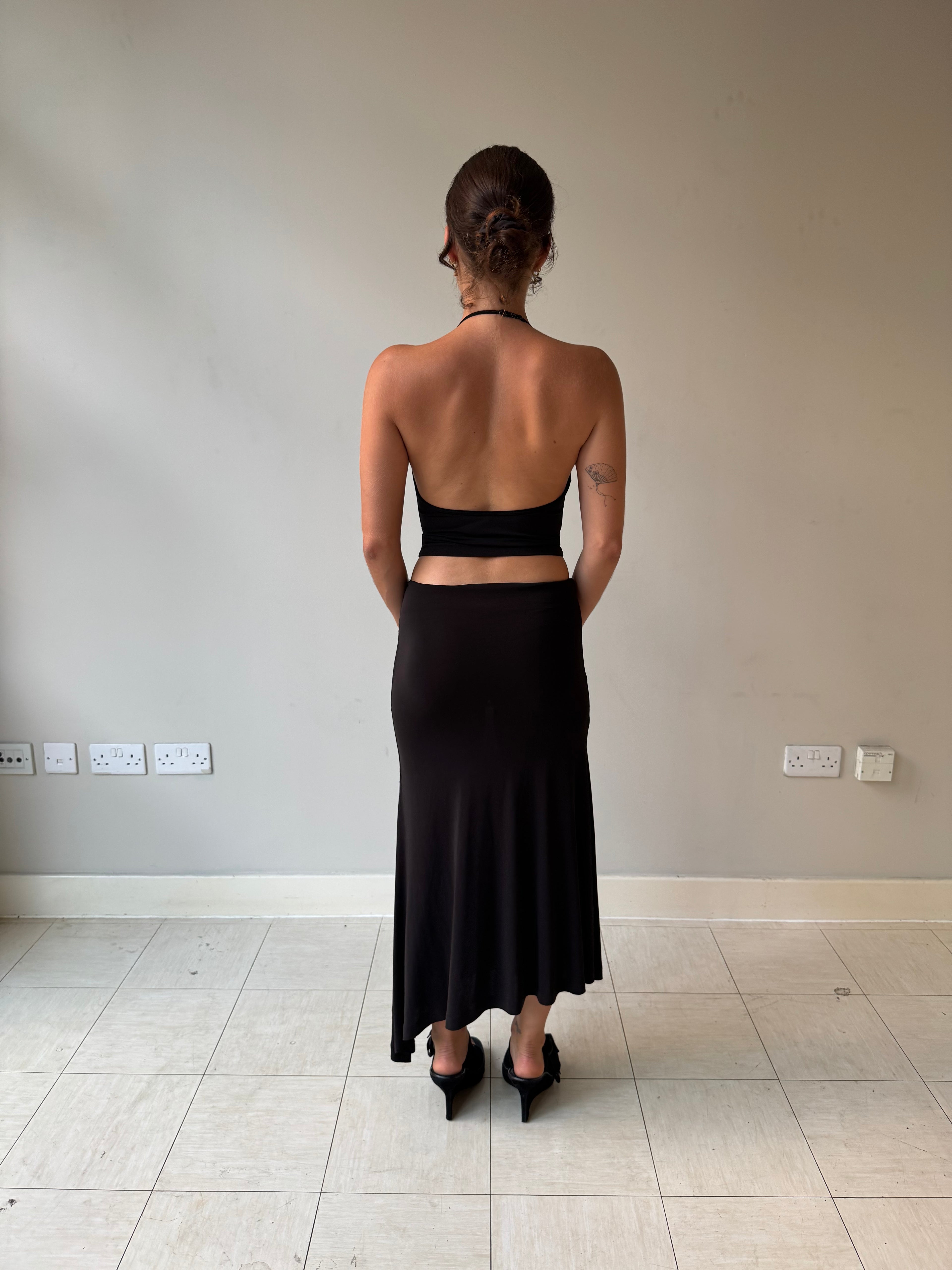 Plain Sud top and skirt set