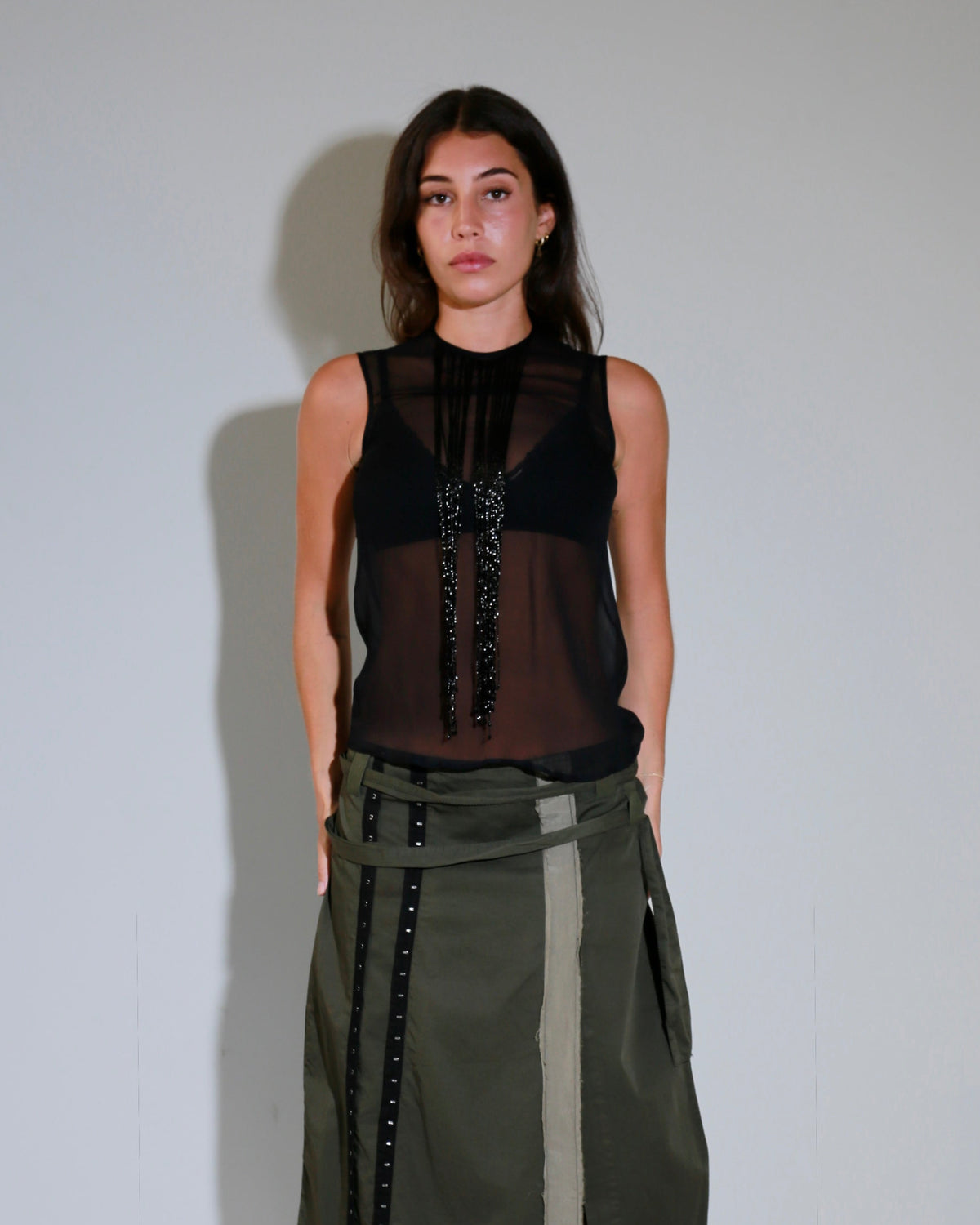 Hook and eye skirt