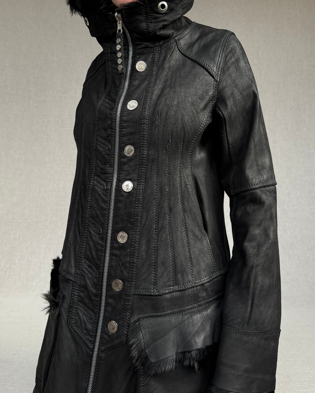 Marithé + François Girbaud A/W 2005 goatskin coat