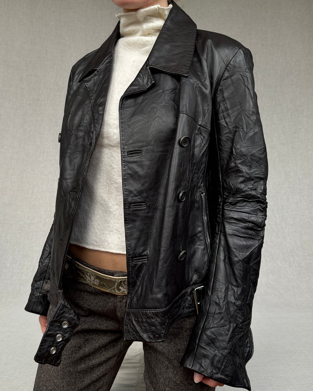 Marithé + François Girbaud leather jacket
