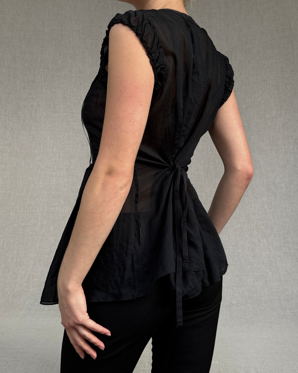 Marithé + François Girbaud sheer blouse