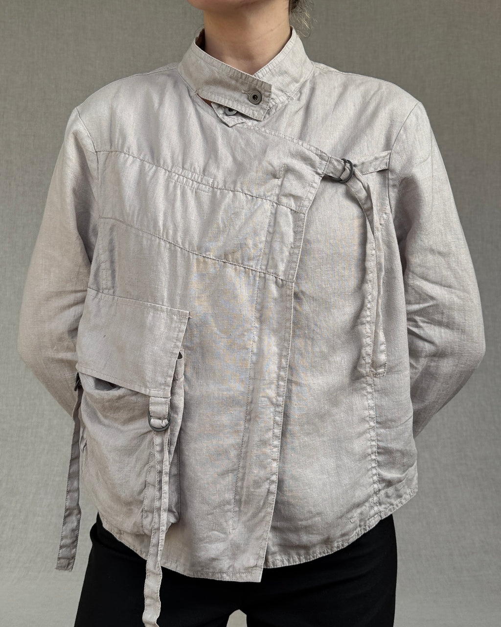 Ikks linen straight jacket