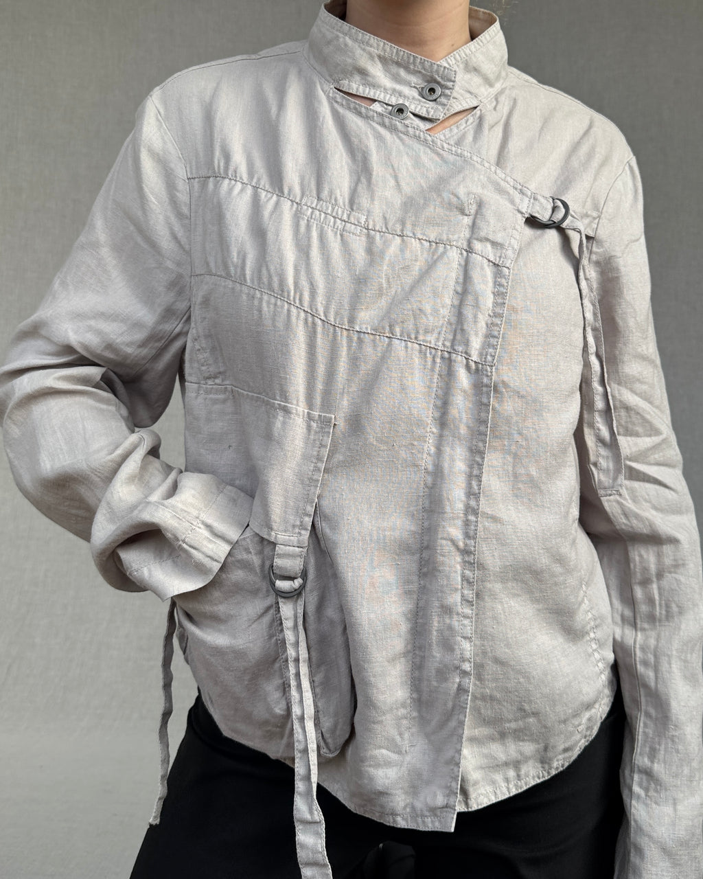 Ikks linen straight jacket