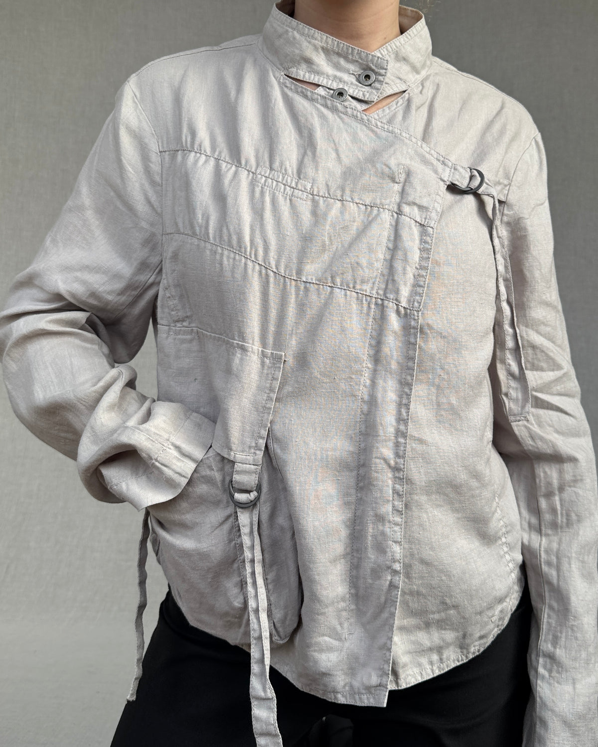 Ikks linen straight jacket