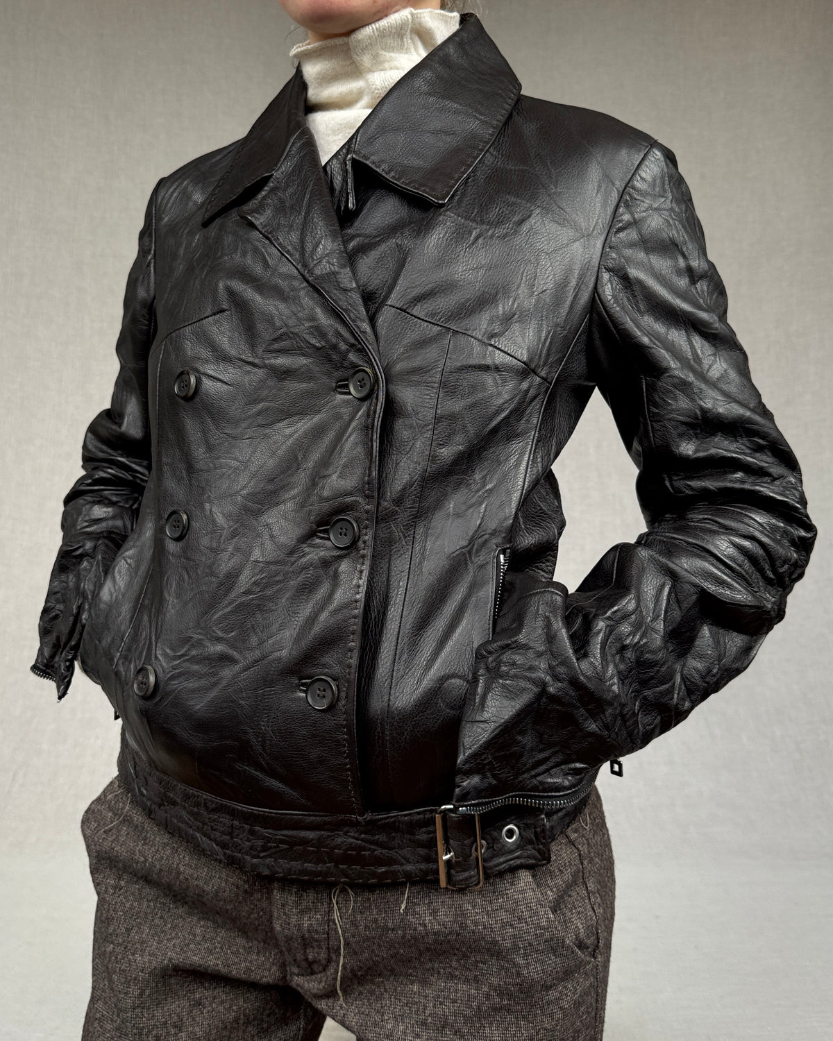 Marithé + François Girbaud leather jacket