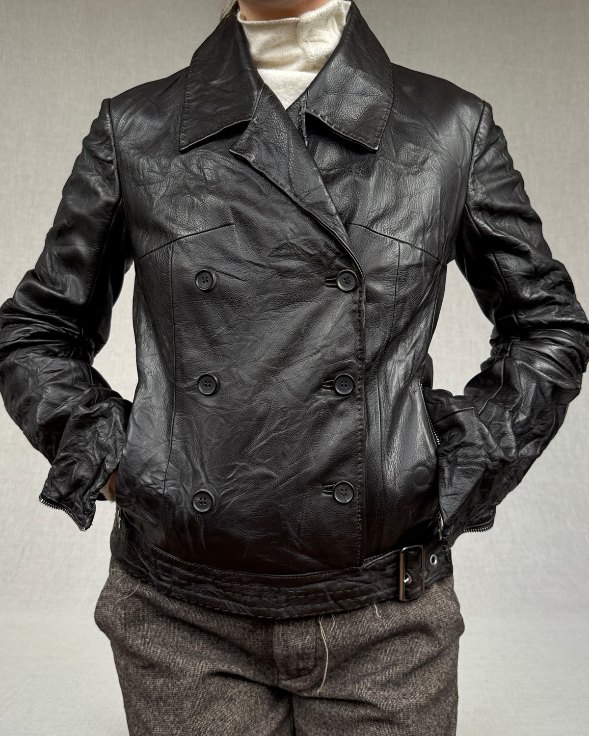 Marithé + François Girbaud leather jacket