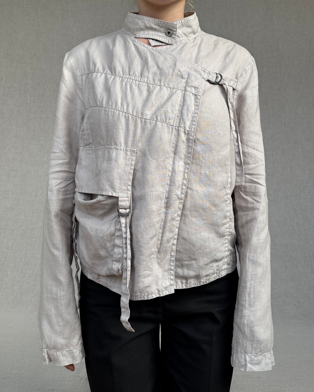 Ikks linen straight jacket