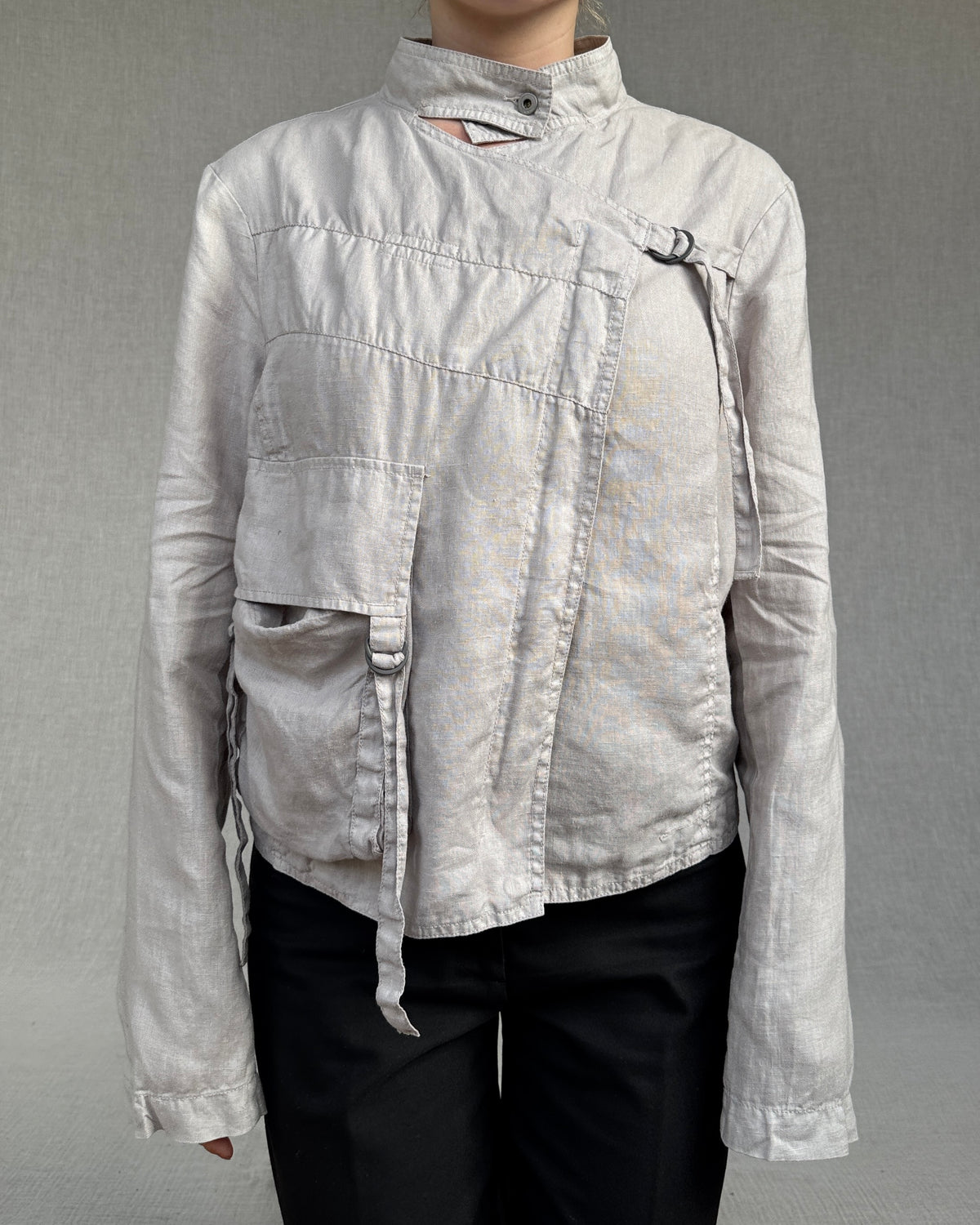 Ikks linen straight jacket