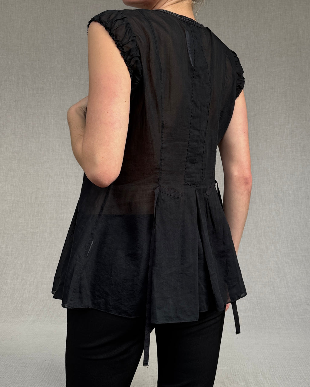 Marithé + François Girbaud sheer blouse